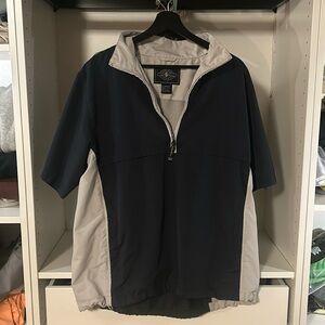 Mens Vintage Charles River size medium golf shirt, half zip, Polo shirt.